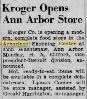 Arborland Center - Nov 1961 Kroger Opening (newer photo)